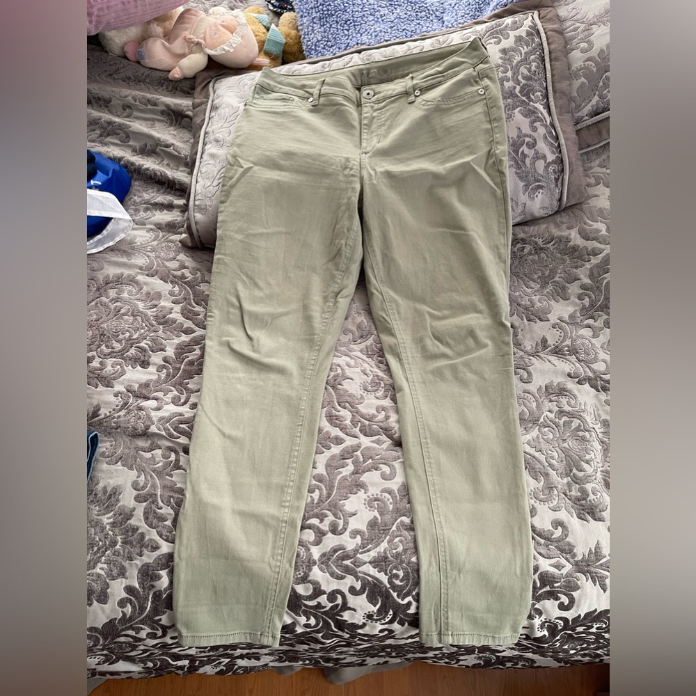Maurices light olive green jean leggings